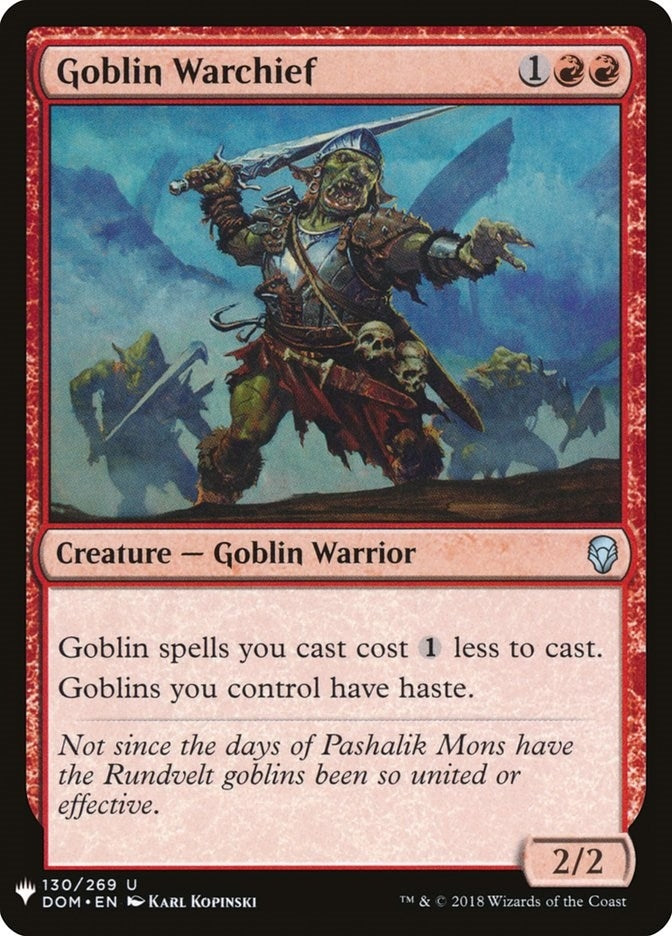 Image for Goblin Warchief (130/269) [The List Reprints] - Magic: The Gathering