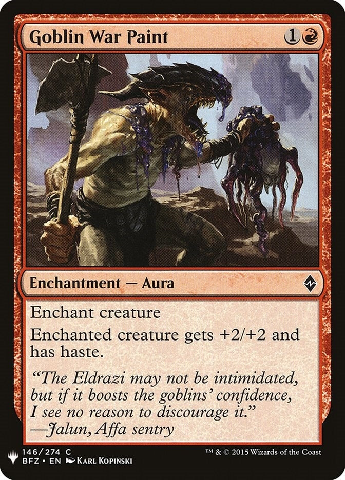 Image for Goblin War Paint (146) [The List Reprints] - Magic: The Gathering