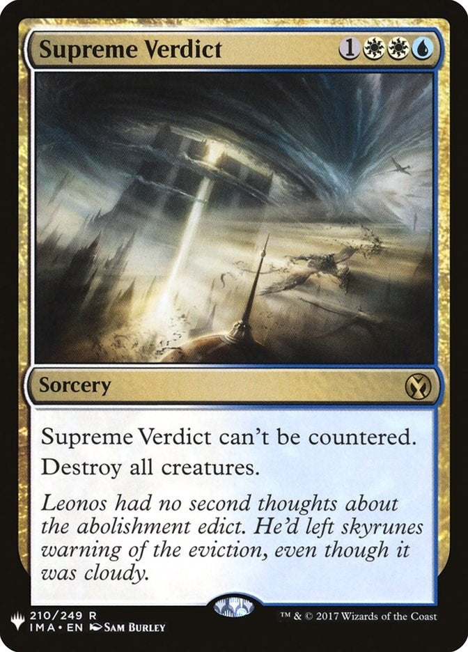 Image for Supreme Verdict (210) [The List Reprints] - Magic: The Gathering