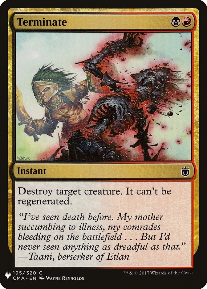 Image for Terminate (CMA) (195) [The List Reprints] - Magic: The Gathering