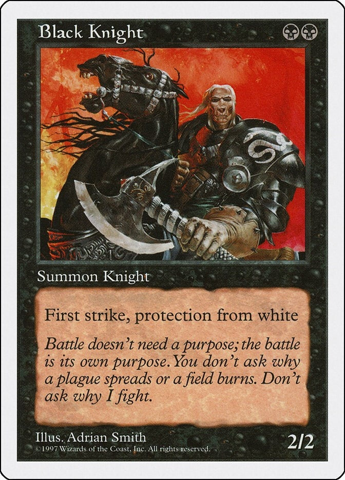Image for Black Knight [Fifth Edition] - Magic: The Gathering