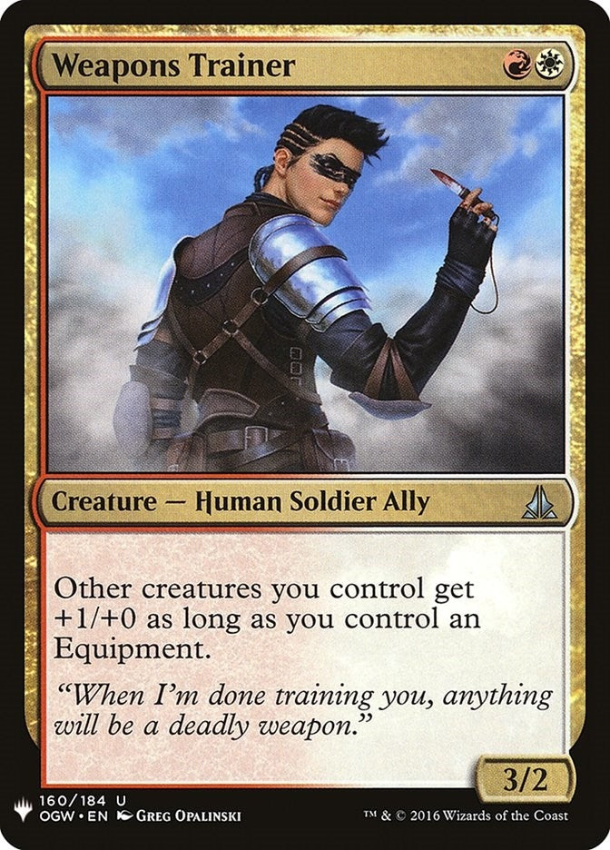 Image for Weapons Trainer (160) [The List Reprints] - Magic: The Gathering