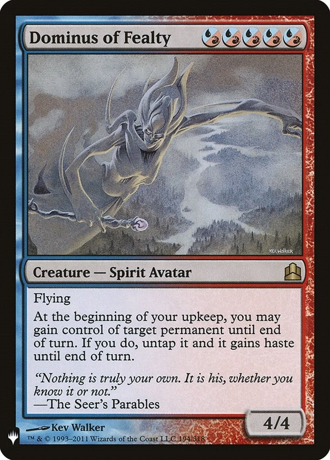 Image for Dominus of Fealty (194) [The List Reprints] - Magic: The Gathering