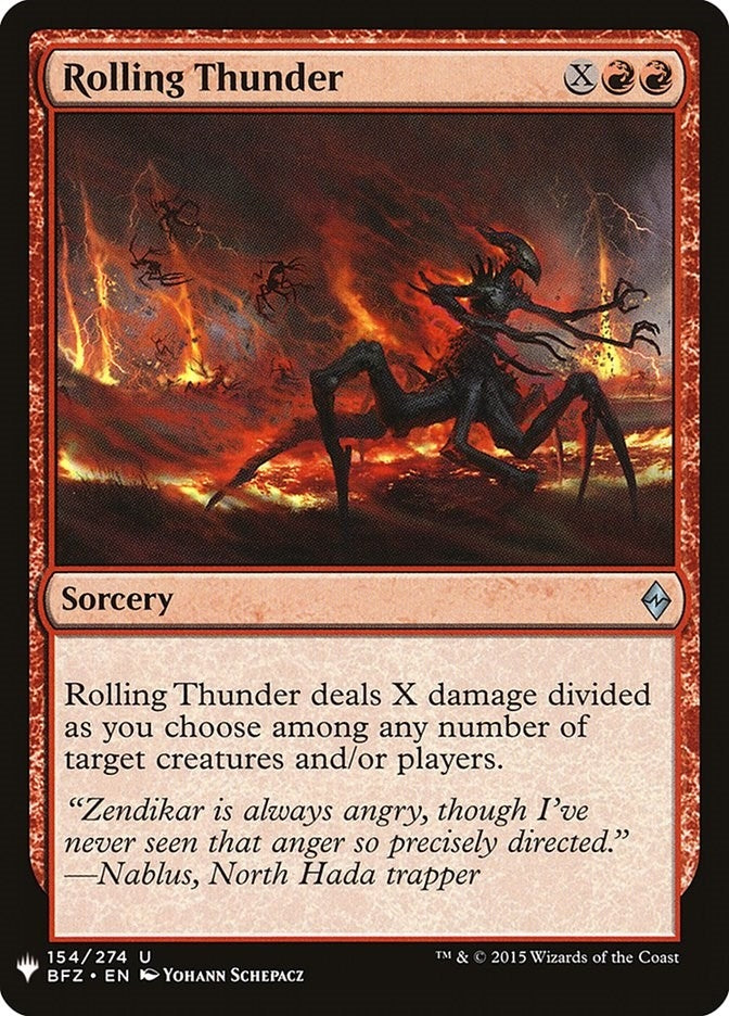 Image for Rolling Thunder (154) [The List Reprints] - Magic: The Gathering