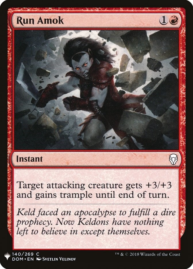 Image for Run Amok (140) [The List Reprints] - Magic: The Gathering