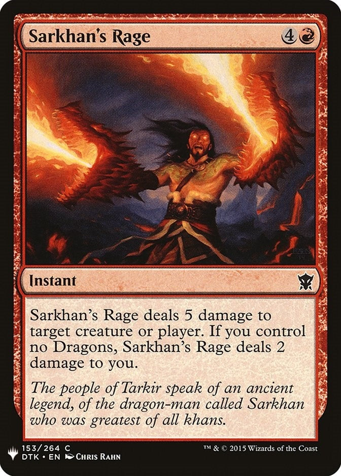 Image for Sarkhan's Rage (153) [The List Reprints] - Magic: The Gathering