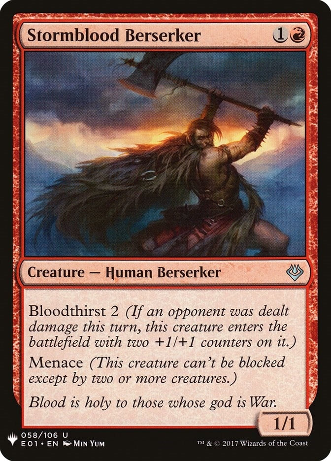 Image for Stormblood Berserker (58) [The List Reprints] - Magic: The Gathering