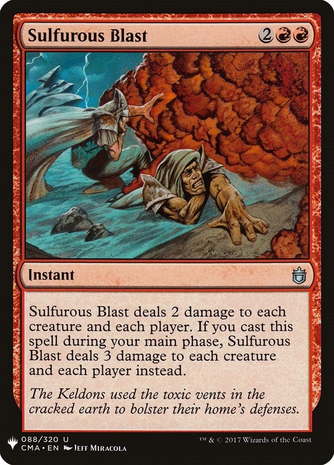Image for Sulfurous Blast (88) [The List Reprints] - Magic: The Gathering