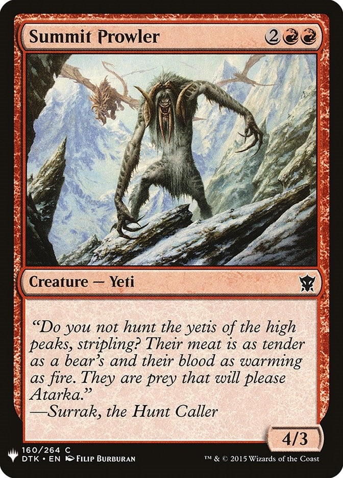 Image for Summit Prowler (160) [The List Reprints] - Magic: The Gathering