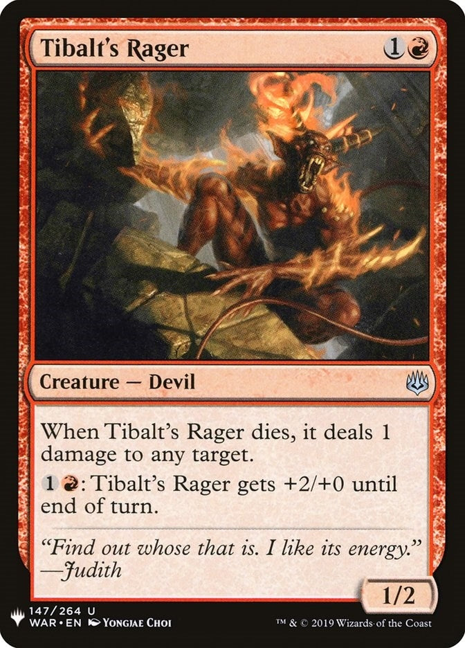 Image for Tibalt's Rager (147) [The List Reprints] - Magic: The Gathering