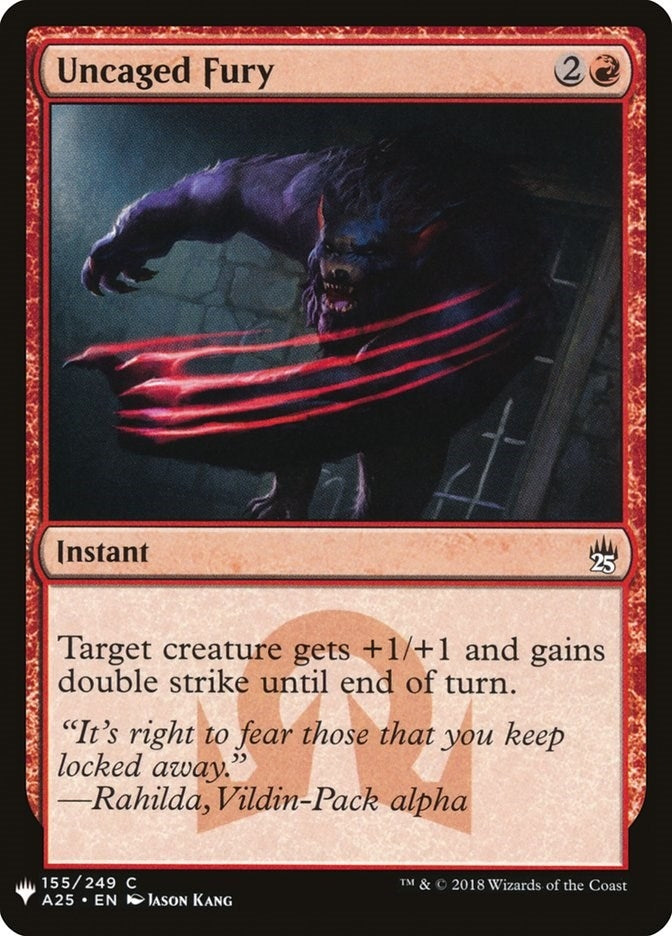 Image for Uncaged Fury (155) [The List Reprints] - Magic: The Gathering