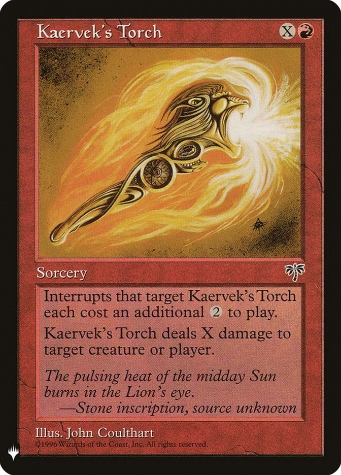 Image for Kaervek's Torch (185) [The List Reprints] - Magic: The Gathering