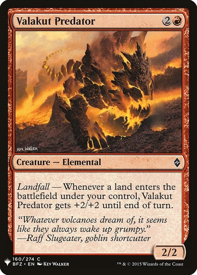 Image for Valakut Predator (160) [The List Reprints] - Magic: The Gathering