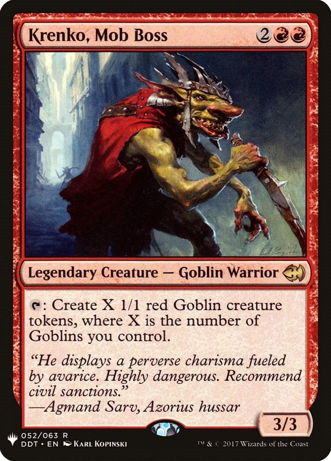 Image for Krenko, Mob Boss (52) [The List Reprints] - Magic: The Gathering