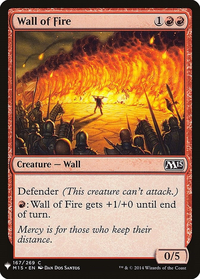 Image for Wall of Fire (167) [The List Reprints] - Magic: The Gathering