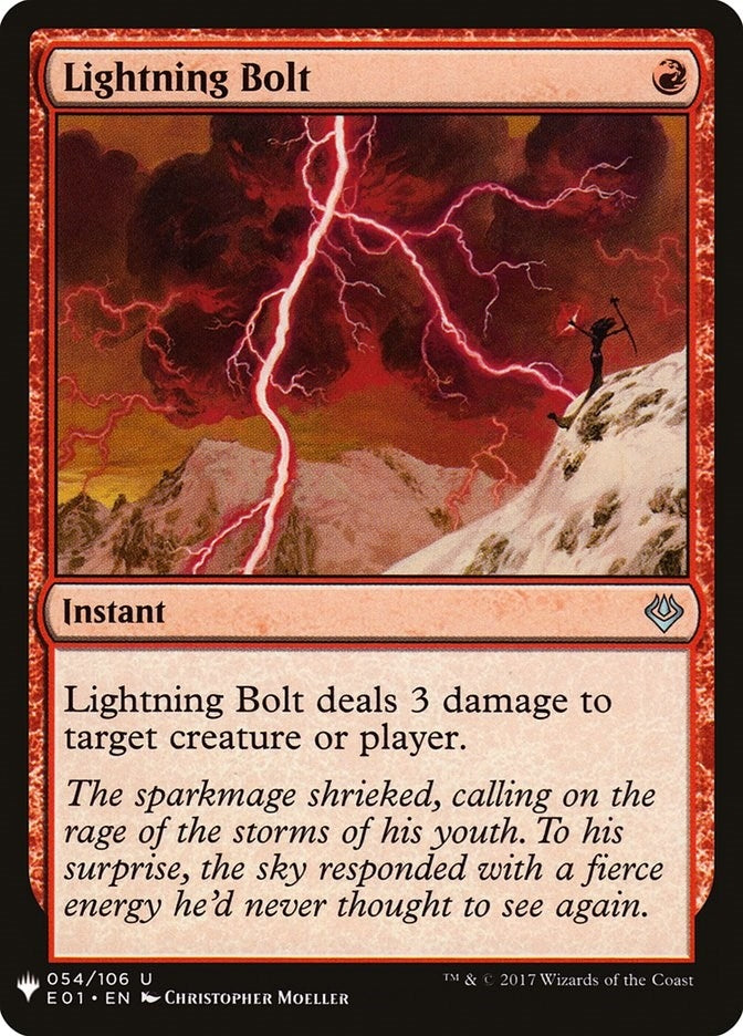 Image for Lightning Bolt (E01) (54) [The List Reprints] - Magic: The Gathering