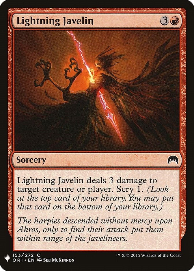 Image for Lightning Javelin (153) [The List Reprints] - Magic: The Gathering