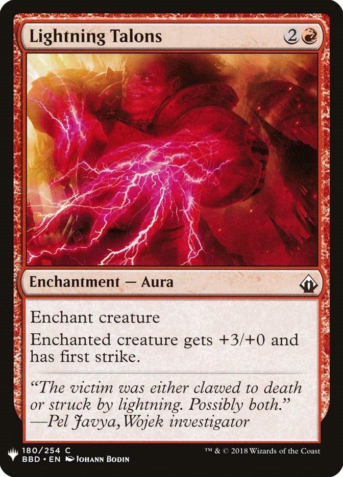 Image for Lightning Talons (180) [The List Reprints] - Magic: The Gathering