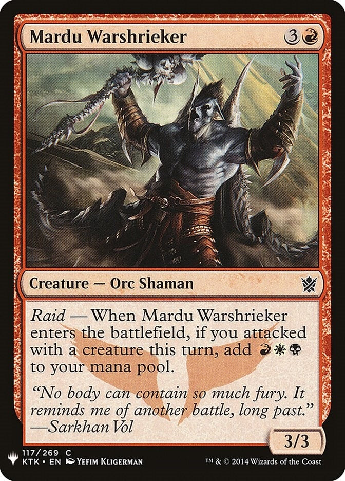 Image for Mardu Warshrieker (117) [The List Reprints] - Magic: The Gathering