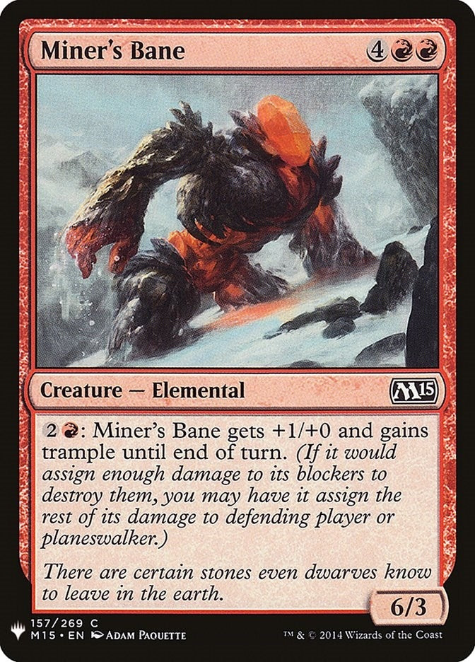 Image for Miner's Bane (157) [The List Reprints] - Magic: The Gathering