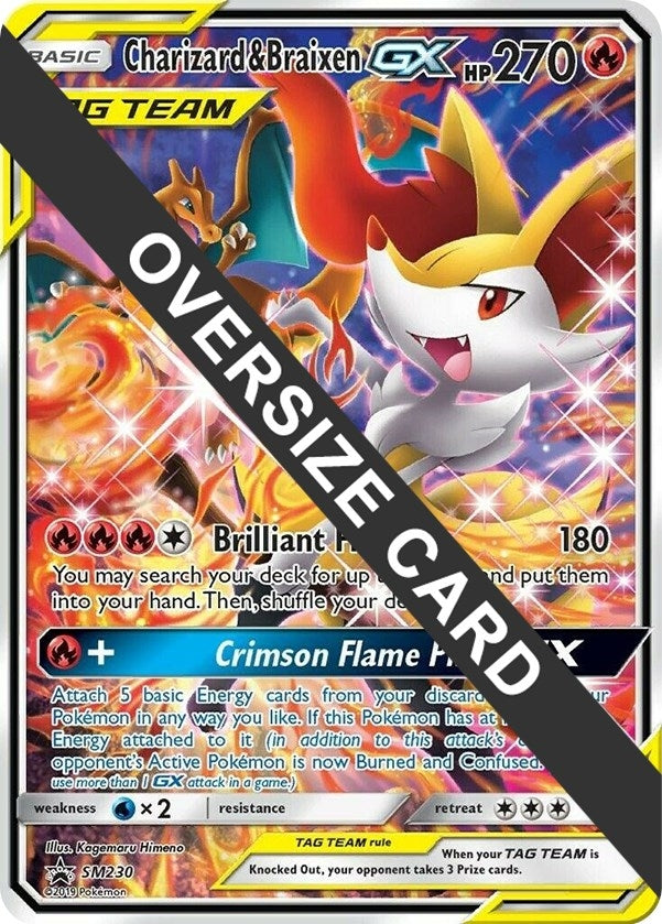 Image for Charizard & Braixen GX - SM230 (SM Black Star Promo) (SM230) [Jumbo Cards] - Pokemon