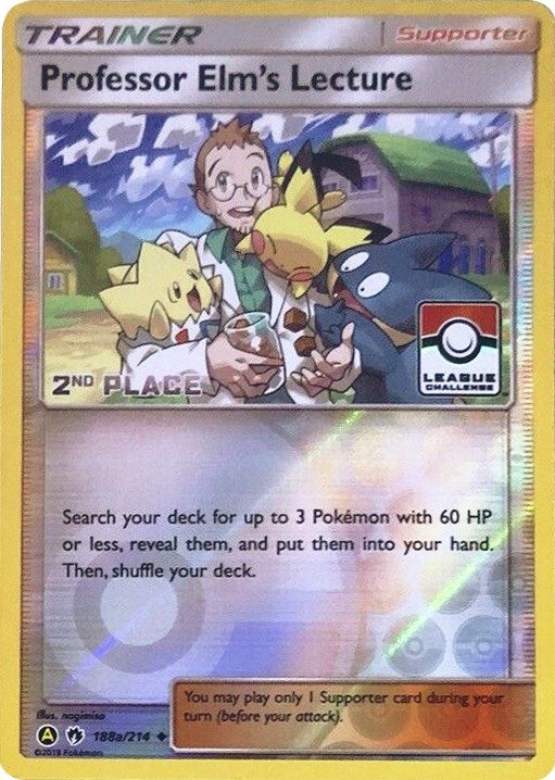 Image for Professor Elm's Lecture - 188a/214 (League Challenge) [2nd Place] (188a/214) [League & Championship Cards] - Pokemon