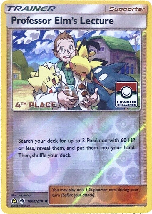 Image for Professor Elm's Lecture - 188a/214 (League Challenge) [4th Place] (188a/214) [League & Championship Cards] - Pokemon