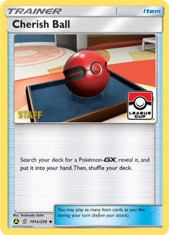 Image for Cherish Ball - 191a/236 (League Cup) [Staff] (191a/236) [League & Championship Cards] - Pokemon