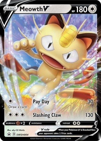 Image for Meowth V - SWSH004 (SWSH004) [SWSH: Sword & Shield Promo Cards] - Pokemon