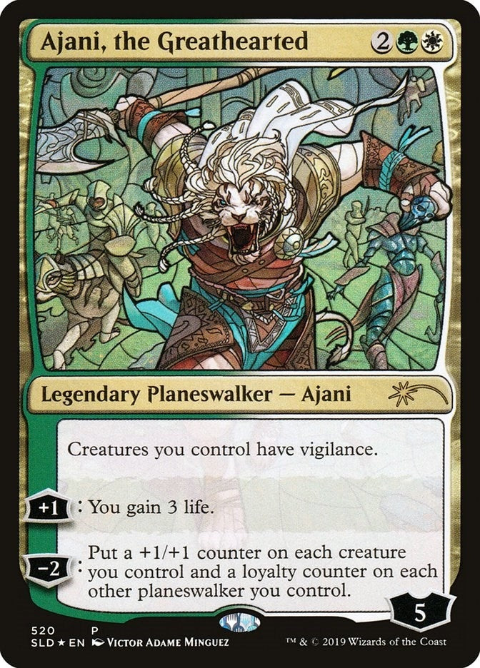 Image for Ajani, the Greathearted (Stained Glass) (520) [Secret Lair Drop Series] - Magic: The Gathering