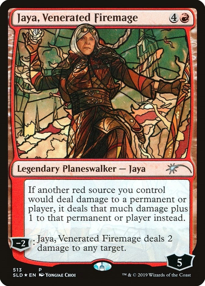 Image for Jaya, Venerated Firemage (Stained Glass) (513) [Secret Lair Drop Series] - Magic: The Gathering