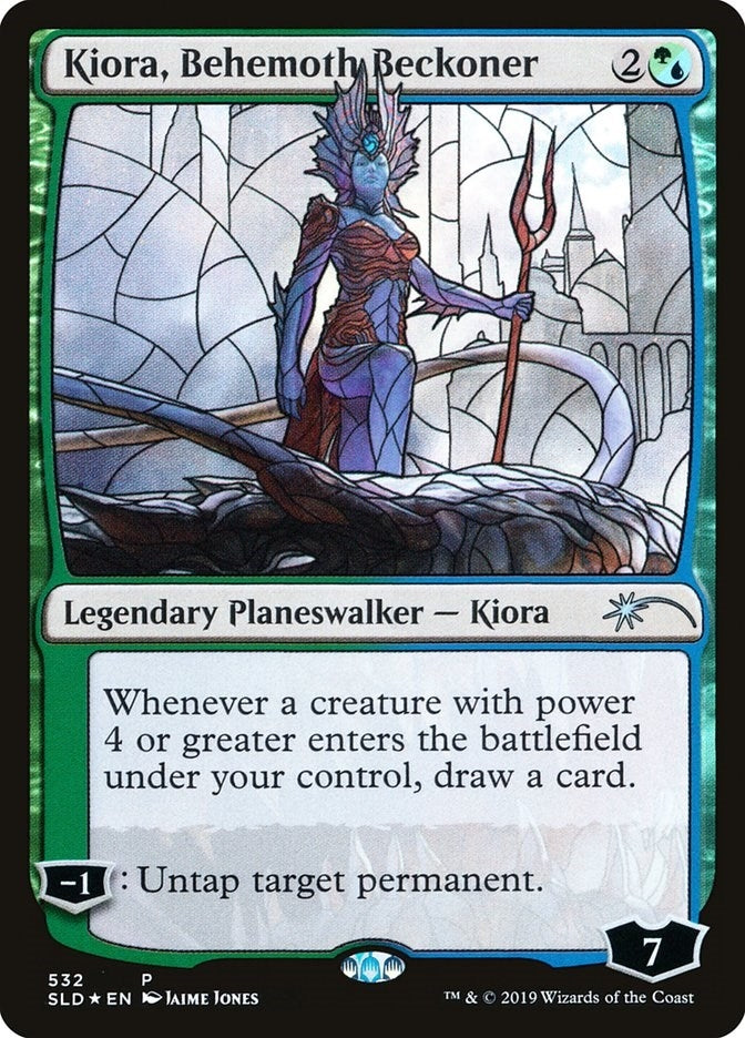 Image for Kiora, Behemoth Beckoner (Stained Glass) (532) [Secret Lair Drop Series] - Magic: The Gathering