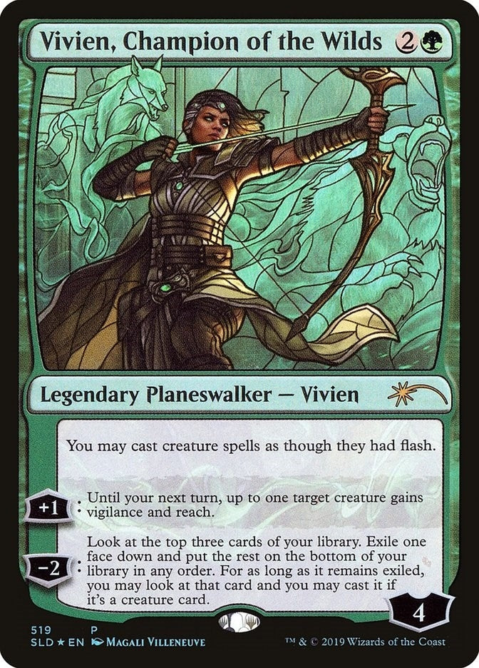 Image for Vivien, Champion of the Wilds (Stained Glass) (519) [Secret Lair Drop Series] - Magic: The Gathering