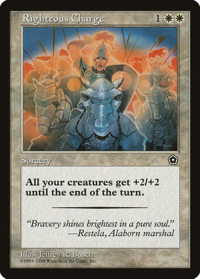 Image for Righteous Charge [Portal Second Age] - Magic: The Gathering