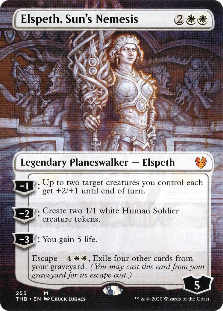 Image for Elspeth, Sun's Nemesis (Borderless) (255) [Theros Beyond Death] - Magic: The Gathering