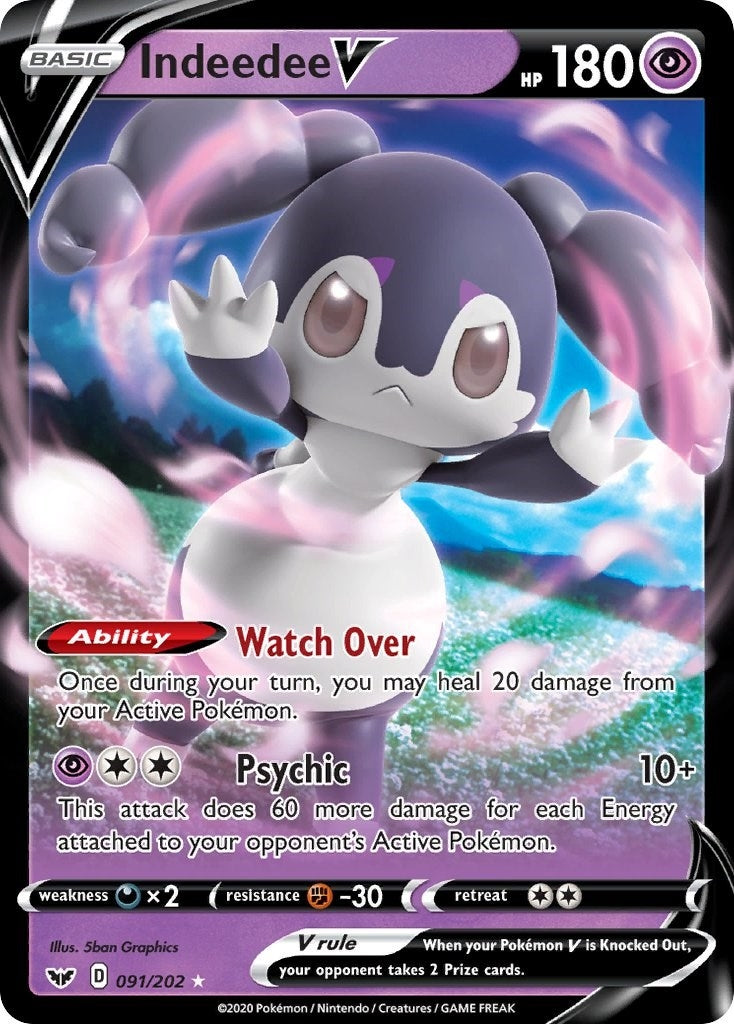 Image for Indeedee V (091/202) [SWSH01: Sword & Shield Base Set] - Pokemon