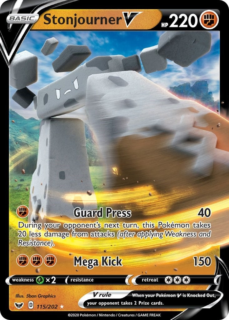 Image for Stonjourner V (115/202) [SWSH01: Sword & Shield Base Set] - Pokemon
