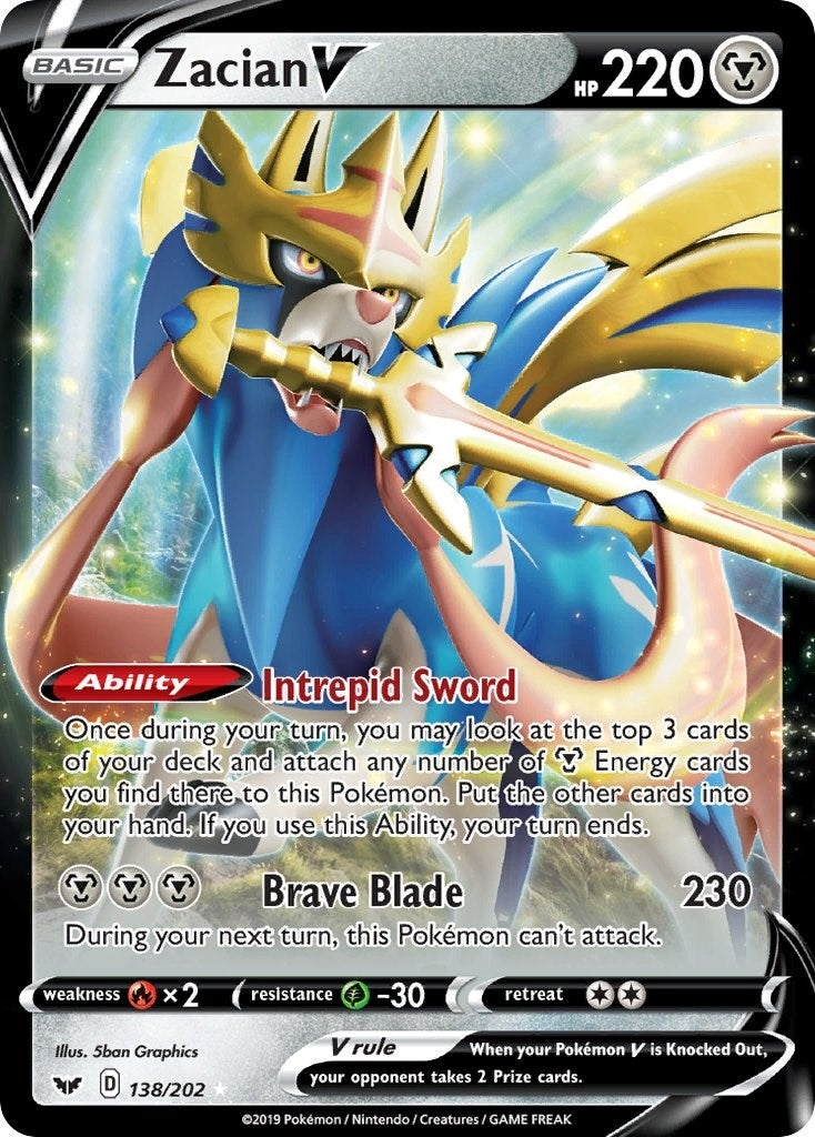Image for Zacian V (138/202) [SWSH01: Sword & Shield Base Set] - Pokemon
