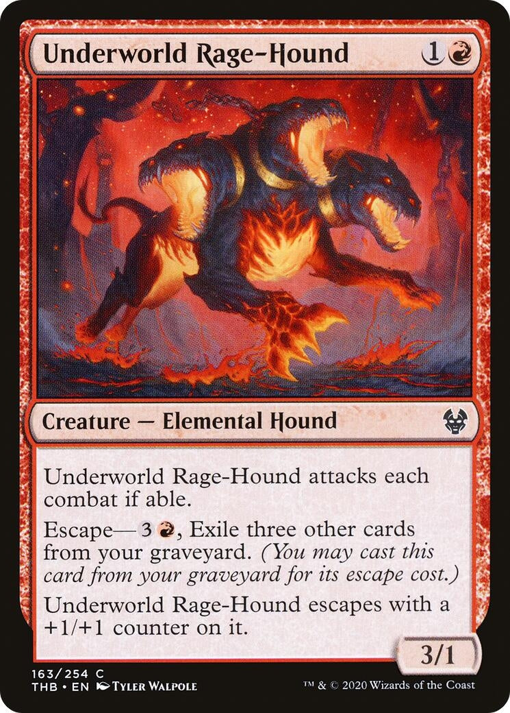 Image for Underworld Rage-Hound (163) [Theros Beyond Death] - Magic: The Gathering
