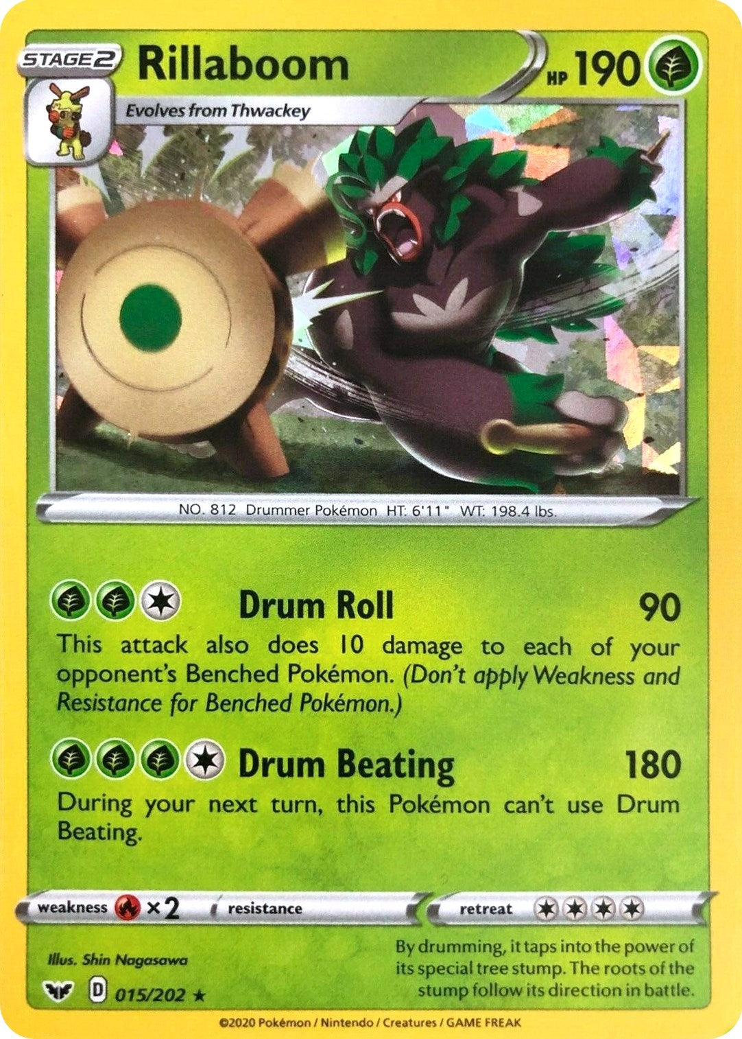 Image for Rillaboom - 015/202 (Cracked Ice Holo) (015/202) [Deck Exclusives] - Pokemon
