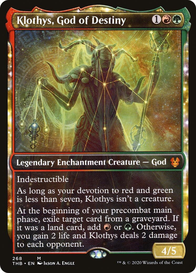 Image for Klothys, God of Destiny (Showcase) (268) [Theros Beyond Death] - Magic: The Gathering
