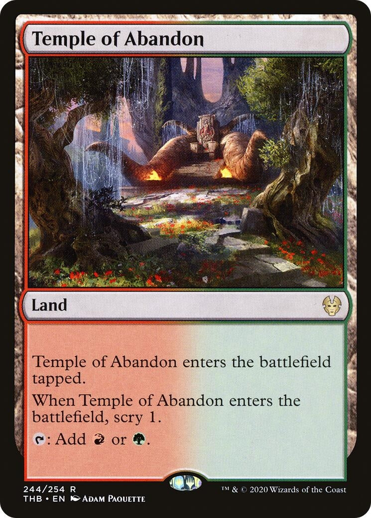 Image for Temple of Abandon (244) [Theros Beyond Death] - Magic: The Gathering