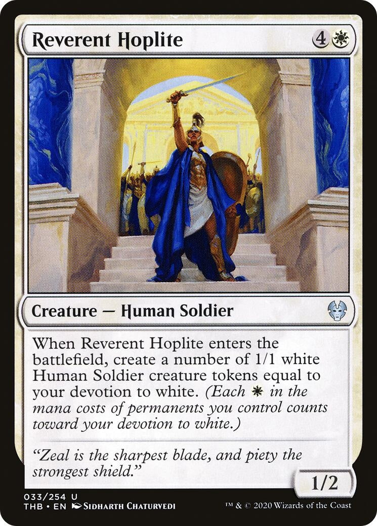 Image for Reverent Hoplite (33) [Theros Beyond Death] - Magic: The Gathering