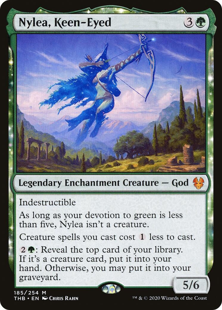 Image for Nylea, Keen-Eyed (185) [Theros Beyond Death] - Magic: The Gathering