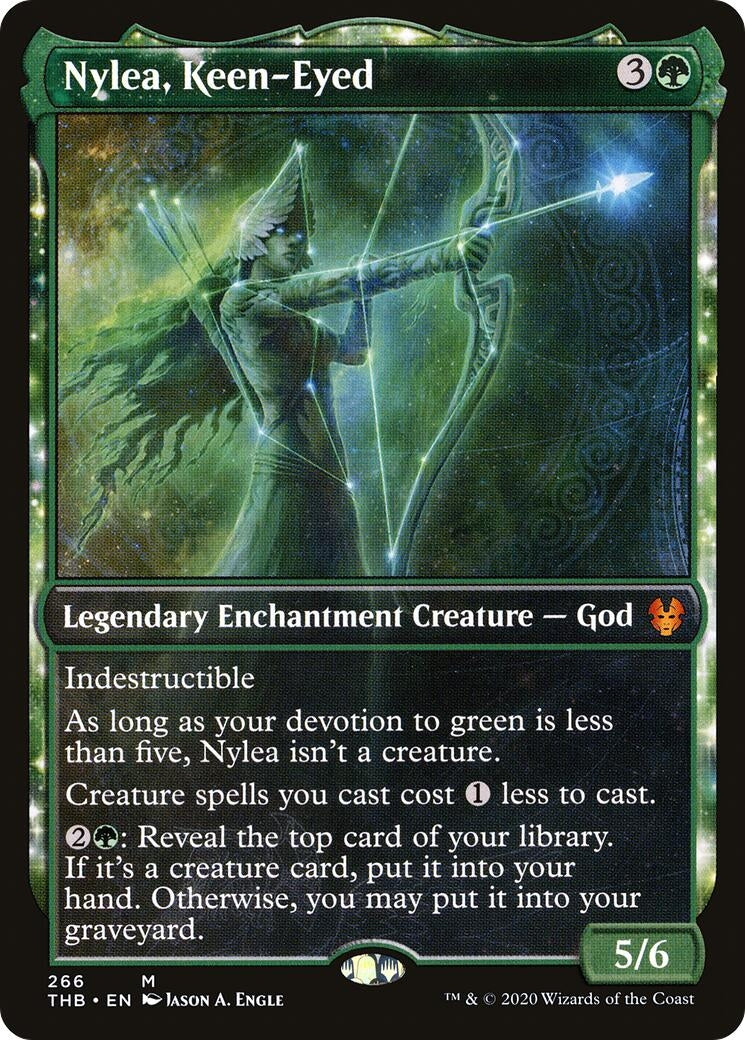 Image for Nylea, Keen-Eyed (Showcase) (266) [Theros Beyond Death] - Magic: The Gathering