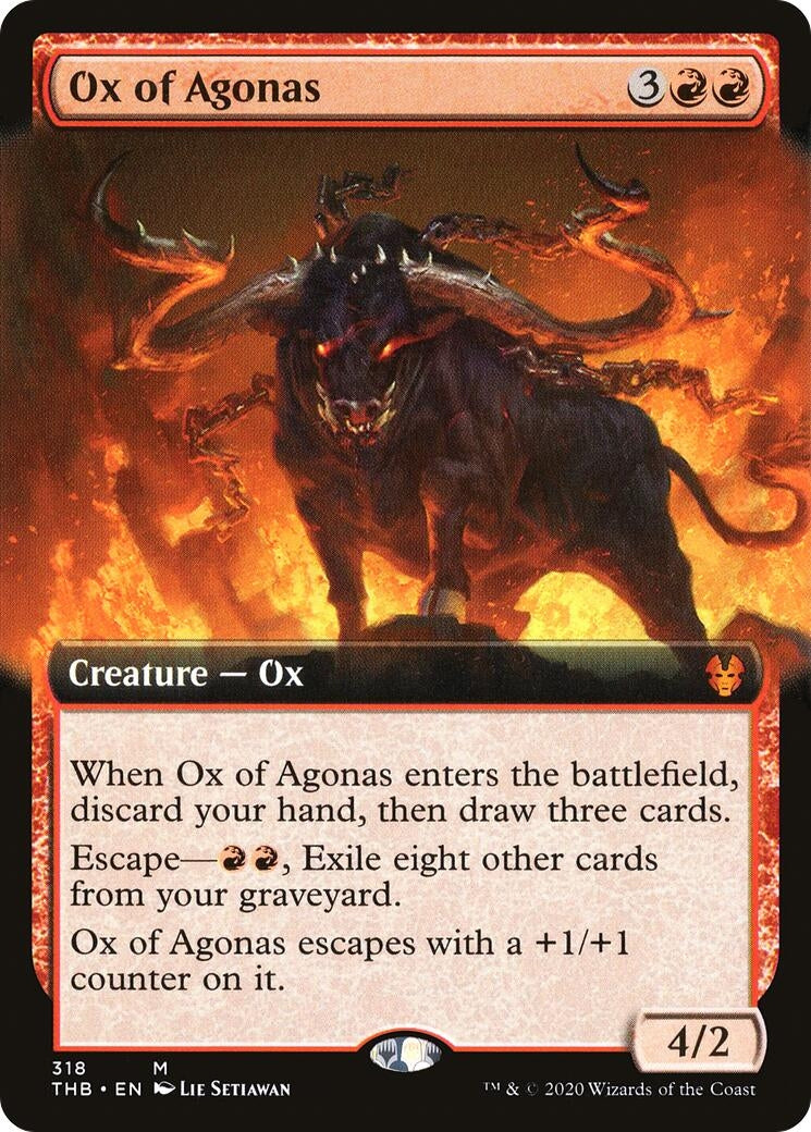 Image for Ox of Agonas (Extended Art) (318) [Theros Beyond Death] - Magic: The Gathering