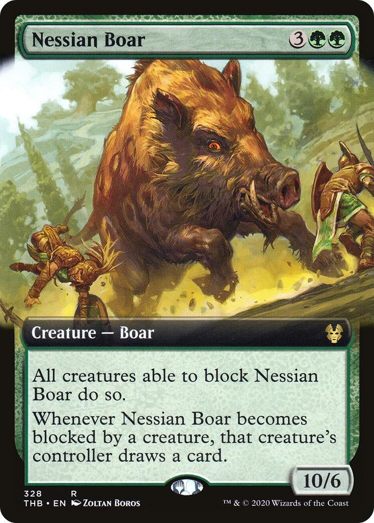 Image for Nessian Boar (Extended Art) (328) [Theros Beyond Death] - Magic: The Gathering