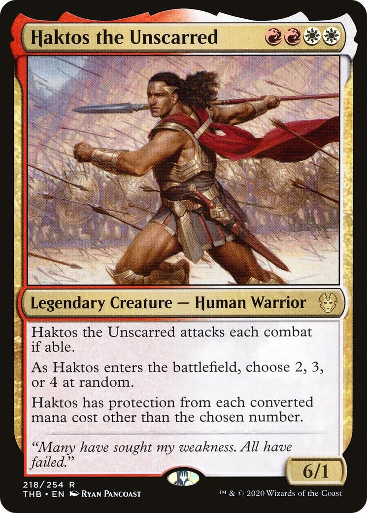 Image for Haktos the Unscarred (218) [Theros Beyond Death] - Magic: The Gathering