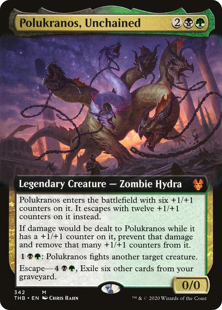 Image for Polukranos, Unchained (Extended Art) (342) [Theros Beyond Death] - Magic: The Gathering