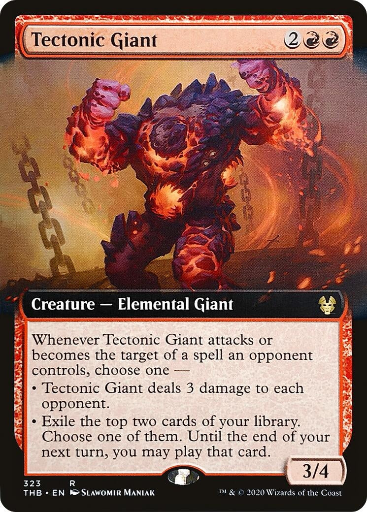 Image for Tectonic Giant (Extended Art) (323) [Theros Beyond Death] - Magic: The Gathering